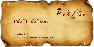 Pál Ákos névjegykártya